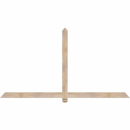 Ekena Millwork Eugene Smooth Timber Gable Bracket, Douglas Fir, 84"W x 45"H x 1 1/2"D x 3 1/2"F, 13/12 Pitch GBW084X45X0204EUG00SDF